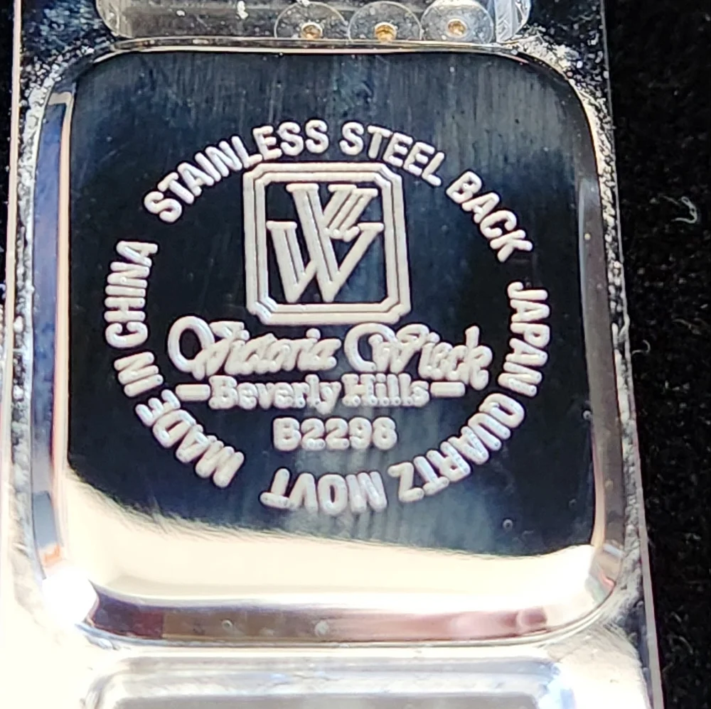 NWB Victoria Wieck Diamond Face watch. 9 inches